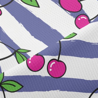 Bright And Delicious Cherries Piqué