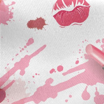 Lipstick Splash Jersey Backed Fleece