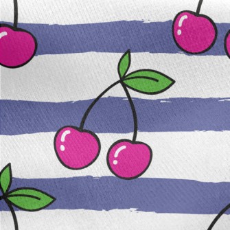 Bright And Delicious Cherries Jersey Backed Fleece
