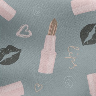 High Quality Lipstick Lip Prin Jersey Backed Fleece