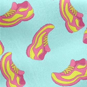 Fluorescent Contrast Sneakers Jersey Backed Fleece