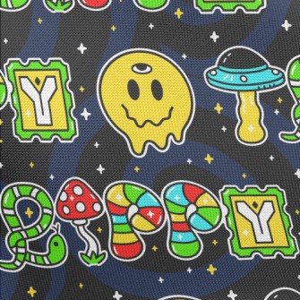 Funny Smiley Text Pongee