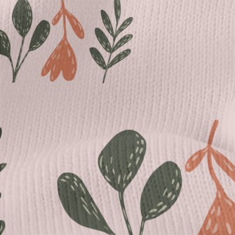 Unique Shape Leaves Stretch Jersey