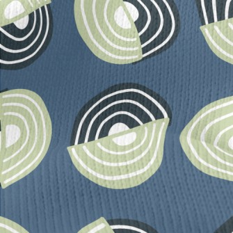 Two-color Swirl Pattern Stretch Jersey