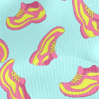 Fluorescent Contrast Sneakers Stretch Jersey