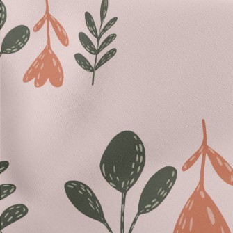 Unique Shape Leaves Lightweight Cotton Poplin