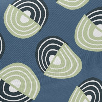 Two-color Swirl Pattern Midweight Cotton Poplin