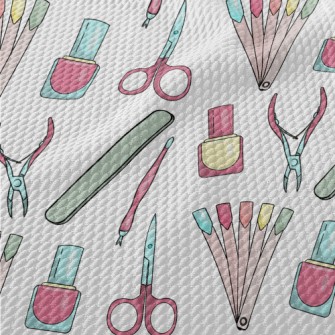 Colorful Nail Color Card Birdseye Piqué