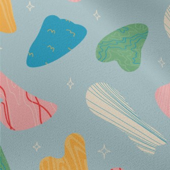 Shiny Abstract Color Blocks Chiffon