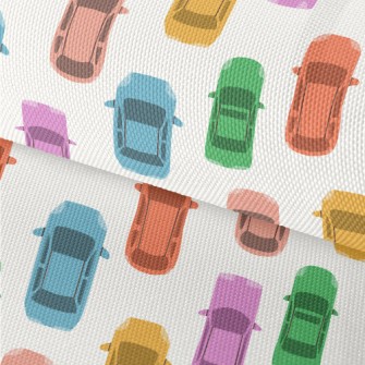 Colorful Cars In The Queue Waterproof Oxford