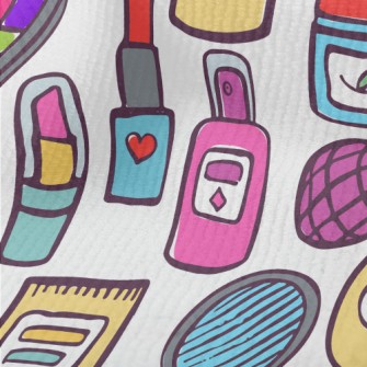 Hand Drawn Cartoon Cosmetics Terry