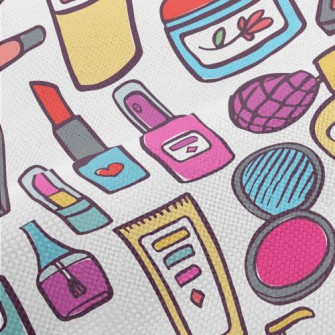 Hand Drawn Cartoon Cosmetics Performance Linen