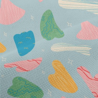 Shiny Abstract Color Blocks Performance Linen