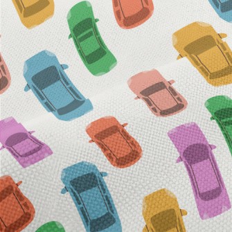 Colorful Cars In The Queue Performance Linen