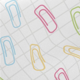 Colorful Paper Clips Twill