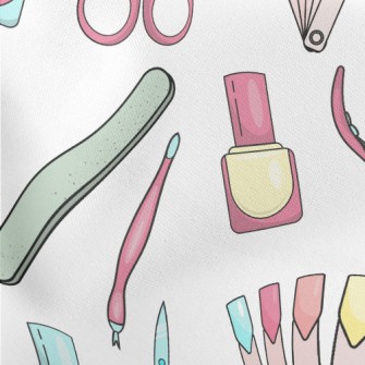 Colorful Nail Color Card Stretch Ponte