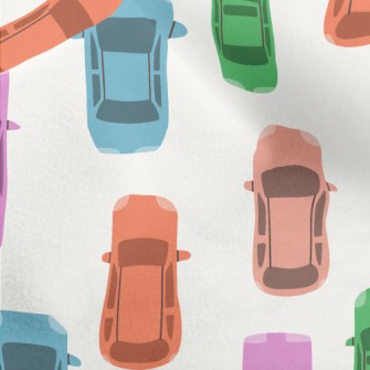 Colorful Cars In The Queue Micro Fleece