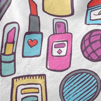 Hand Drawn Cartoon Cosmetics Minky