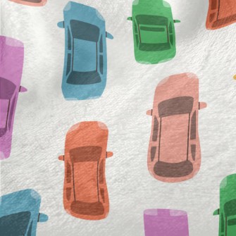 Colorful Cars In The Queue Minky