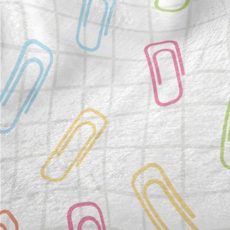 Colorful Paper Clips Minky