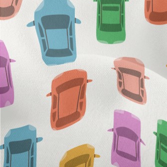 Colorful Cars In The Queue Lightweight Performance Linen