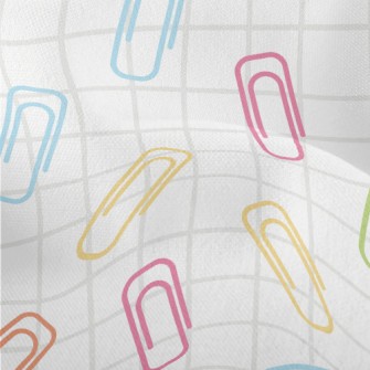 Colorful Paper Clips Lightweight Performance Linen