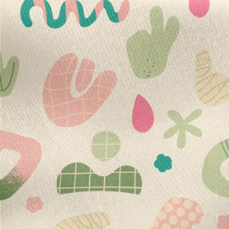 Artistic Flowers And Plants Jersey Backed Fleece