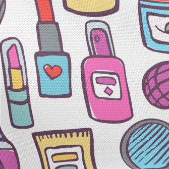 Hand Drawn Cartoon Cosmetics Pongee