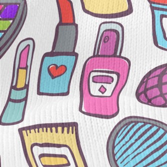 Hand Drawn Cartoon Cosmetics Stretch Jersey