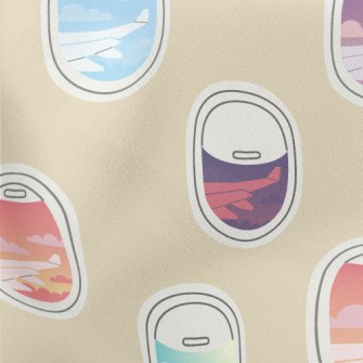 Beautiful View From The Airpla Lightweight Cotton Poplin