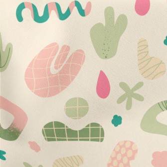 Artistic Flowers And Plants Lightweight Cotton Poplin