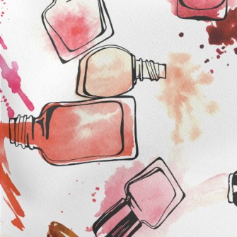 Watercolor Nail Polish Lightweight Cotton Poplin