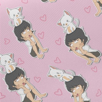 Love Cat Lady Midweight Cotton Poplin