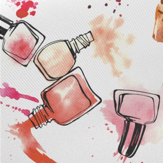 Watercolor Nail Polish Midweight Cotton Poplin