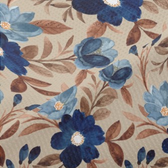 Vintage Blue Flower Piqué