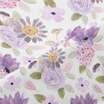 Charming Purple Flower Piqué