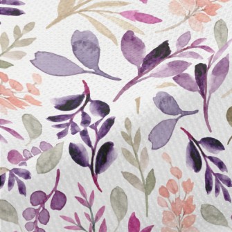 Green Purple Leaf Piqué