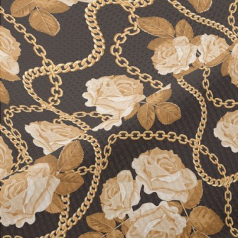 Gold Chain With Roses Piqué