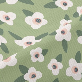 Delicate White Flower Piqué