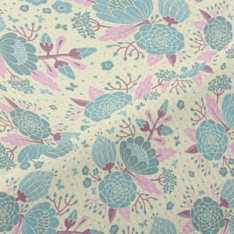 Retro Flowers Piqué