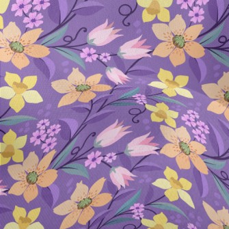 Colorful Flowers Lightweight Performance Linen