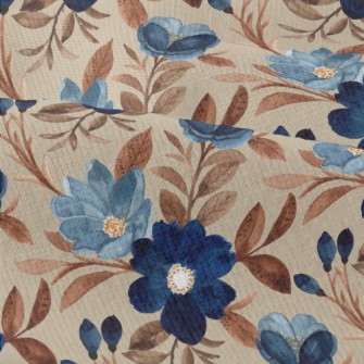 Vintage Blue Flower Modern Jersey