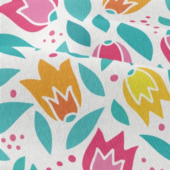 Abstract Tulips And Leaves Modern Jersey