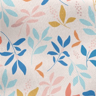 Bright Leaves Jersey Backed Fleece