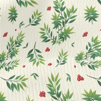 Green Leaves And Fruit Stretch Jersey