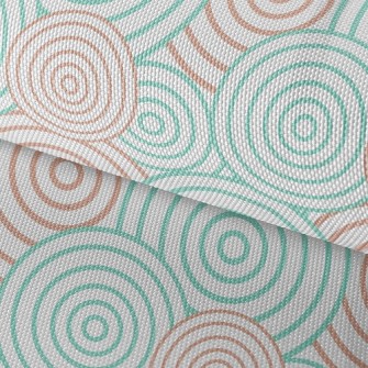 Green And Orange Circles Waterproof Oxford