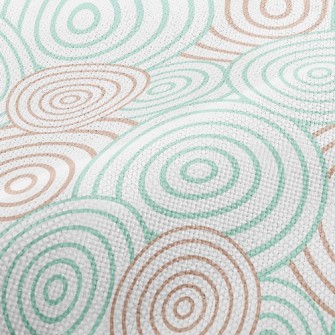 Green And Orange Circles Performance Linen