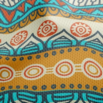 Ethnic Patterns Athletic Mesh Flat Back