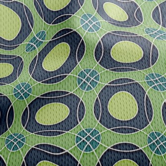 Retro Circle Athletic Mesh Flat Back