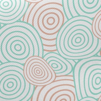 Green And Orange Circles Twill